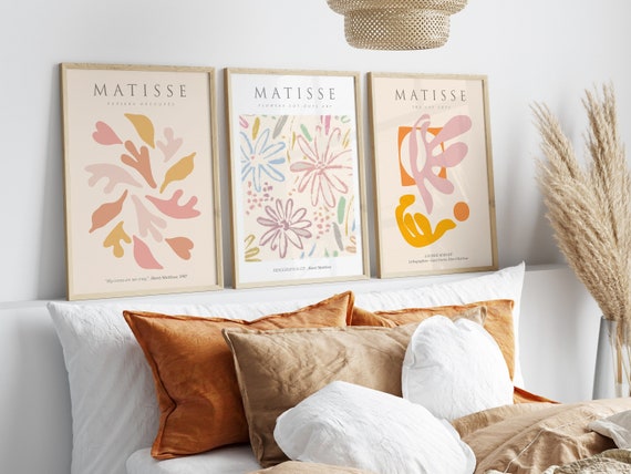 Matisse Prints Set: Neutral Beige Wall Art - Boho Living Room Decor