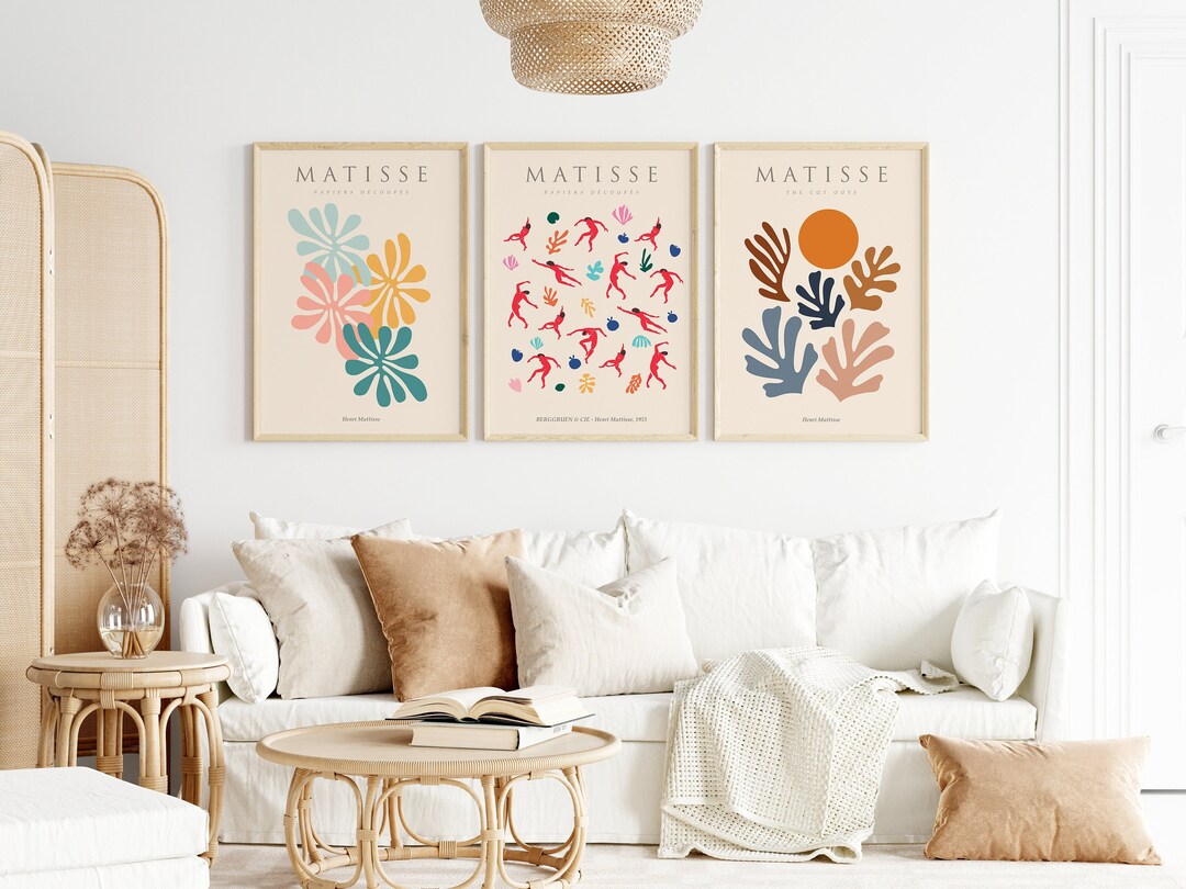 Set of 3 Matisse Prints, Bedroom Neutral Prints, Beige Wall Art Prints ...
