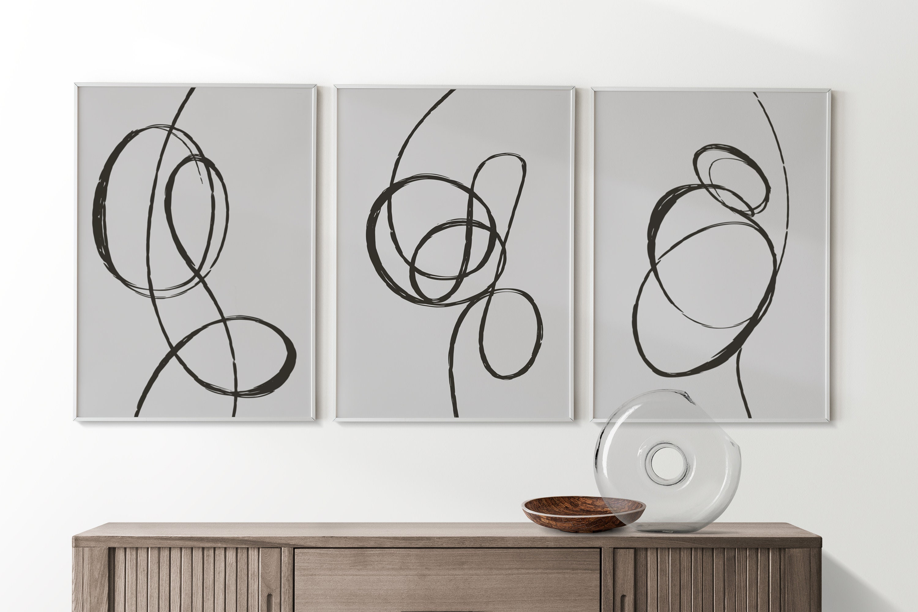 Grey Wall Prints Abstract Wall Prints Grey Wall Art Bedroom Etsy