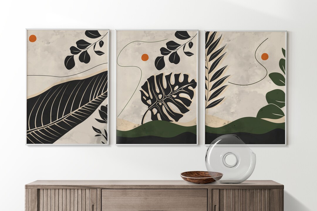 Set of 3 Botanical Prints | Nature Prints | Set of 3 Prints | Wall ...