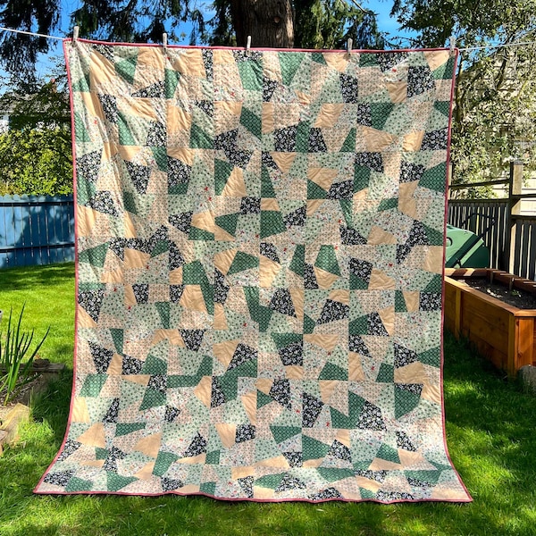 Modern Handmade Mock Crazy Quilt