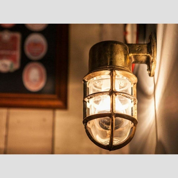 Nautical Marine Indoor or Outdoor Lights Reclaimed Vintage Brass