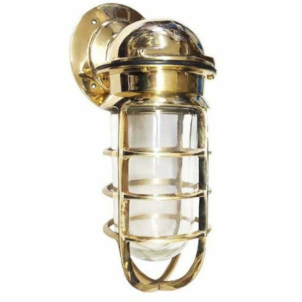 Nautical Bulkhead Sconce US J-Box Ready / Indoor / Outdoor / Solid Brass Light