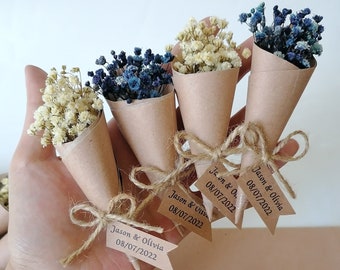 Magnet favors bouquet mini, Rustic wedding favors, Dried flowers favors, Boho Bouquet mini, Thank you favor, Personalized favors, Bulk gifts