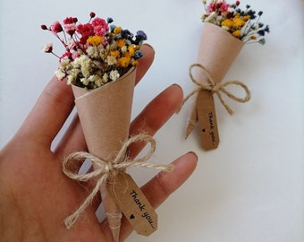 Magnet favors bouquet mini, Boho dry flower bouquet favors for guests,Boho rustic decoration,Bulk gifts bouquet,Thank you favor,personalized