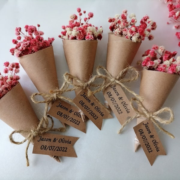 Merry christmas gifts for guests, New year bouquet favors ,Magnet favors bulk, Pink dried flower bouquet favors for guests,rustic favors