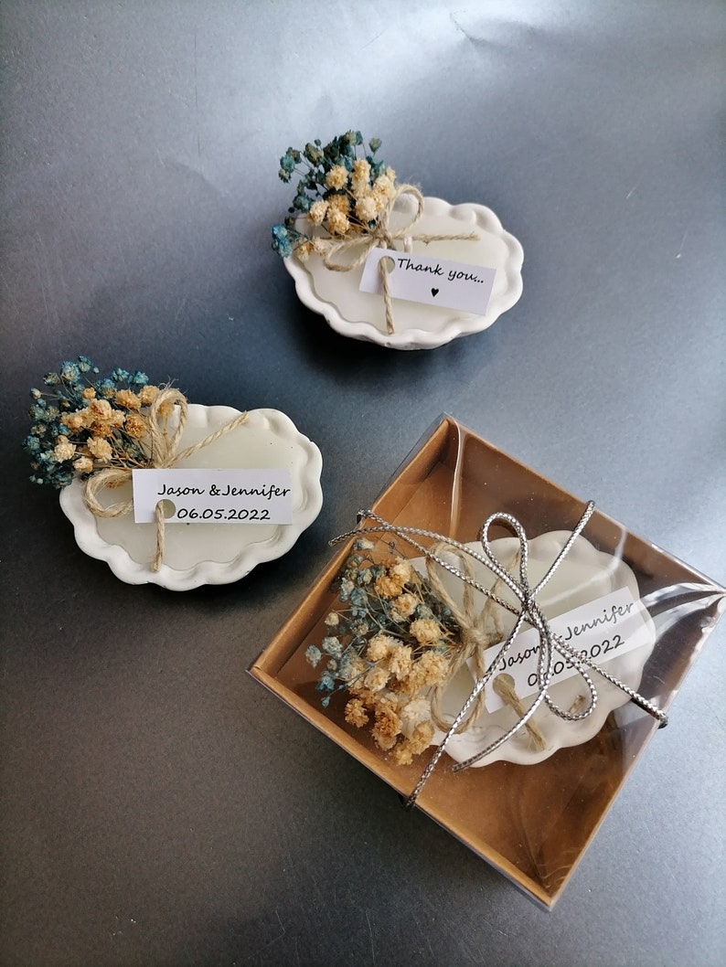 Candle Favors Wedding Bulk Candles Favors Dried Flowers Etsy