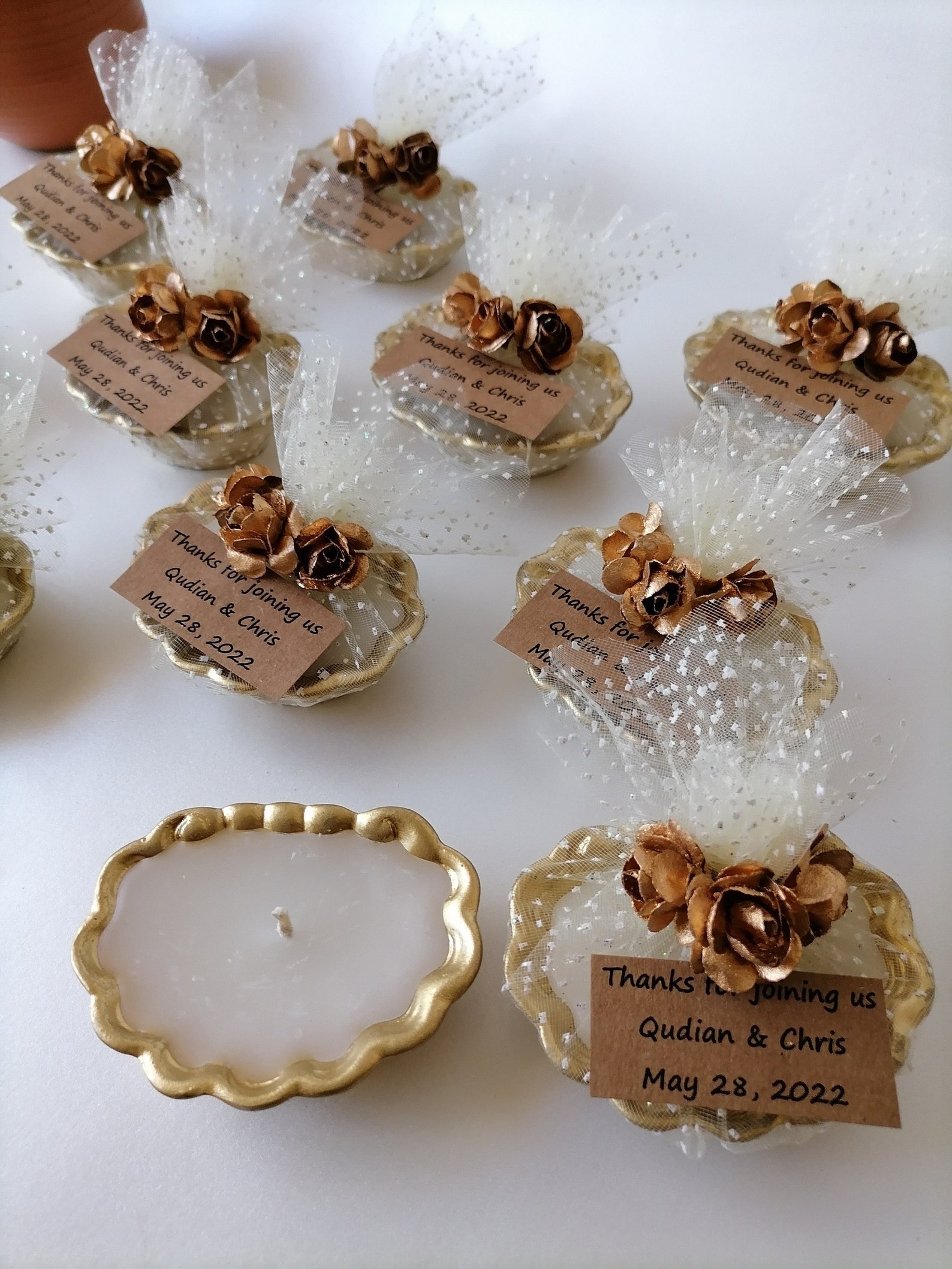 Wedding Favors Candles for Guests Sea Shell Gold Candle Etsy