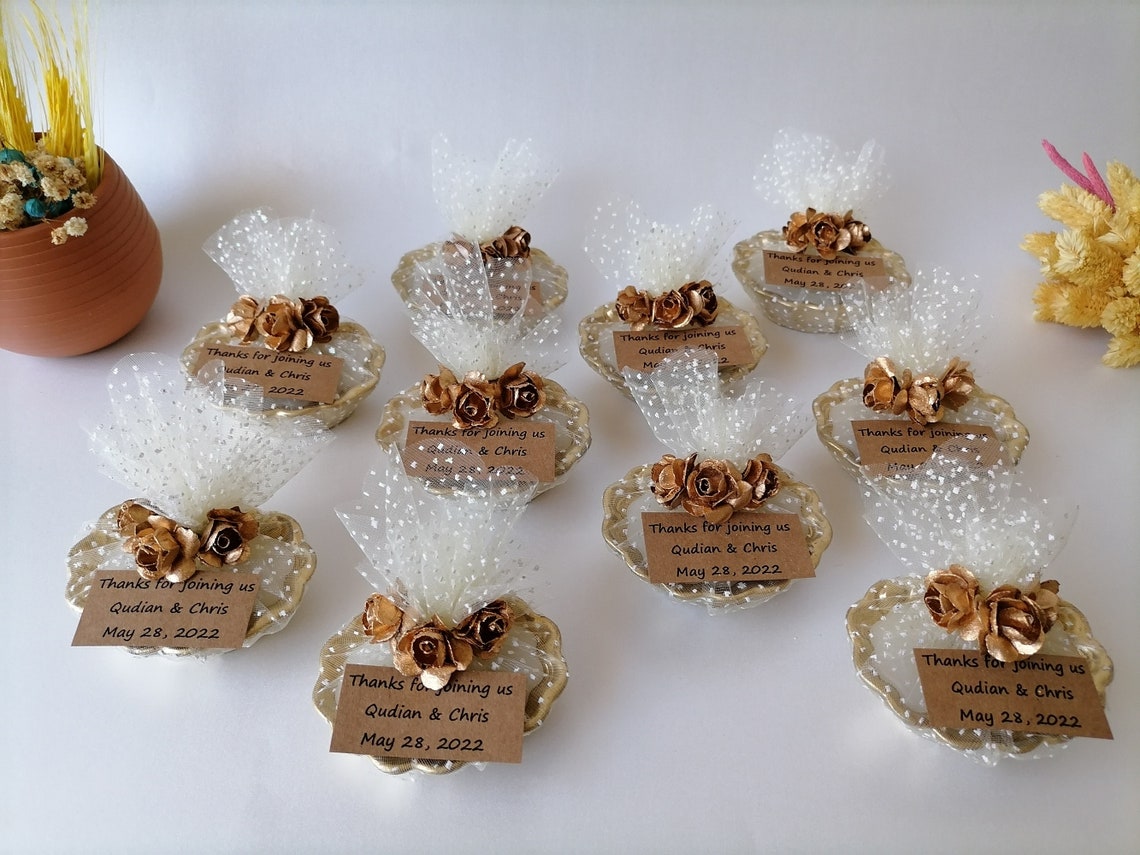 Wedding Favors Candles for Guests Sea Shell Gold Candle Etsy