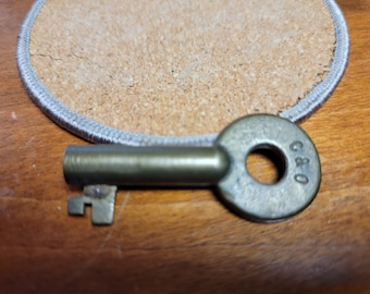 Llave de interruptor de bronce/latón para ferrocarril Chesapeake y Ohio de C&O