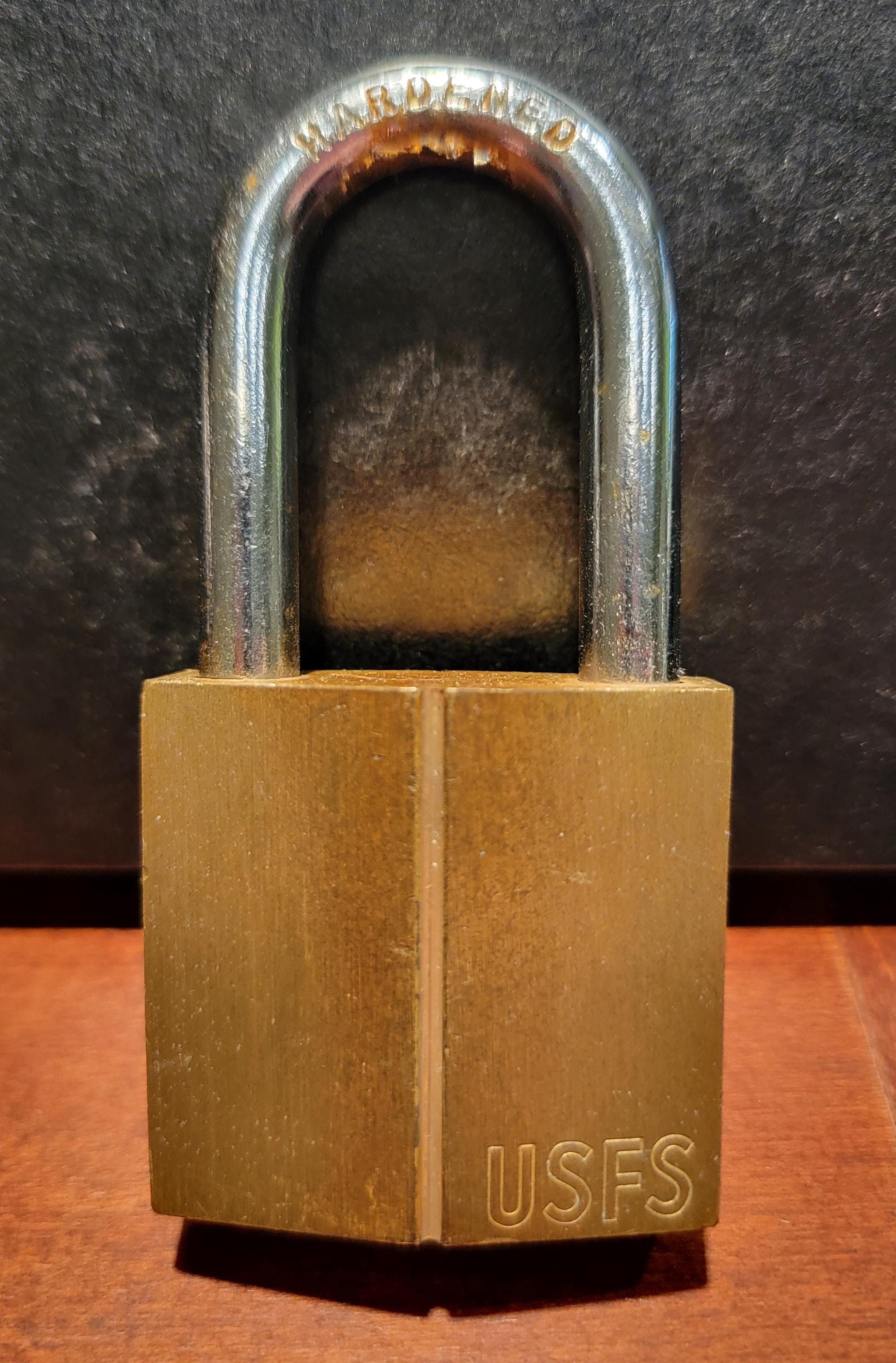USFS Yale Padlock Brass Lock - Etsy