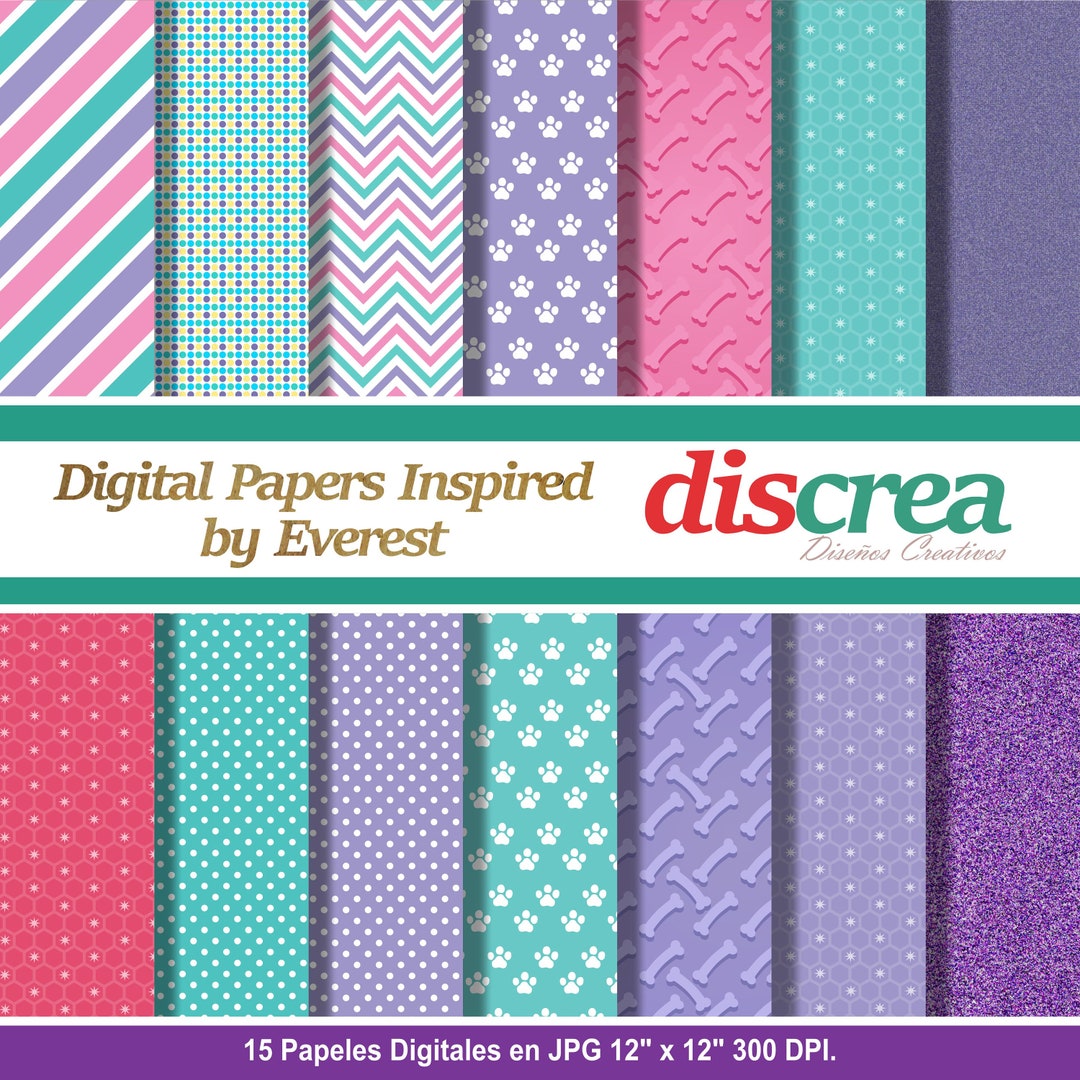 Digital Papers Inspired by Everest Etsy