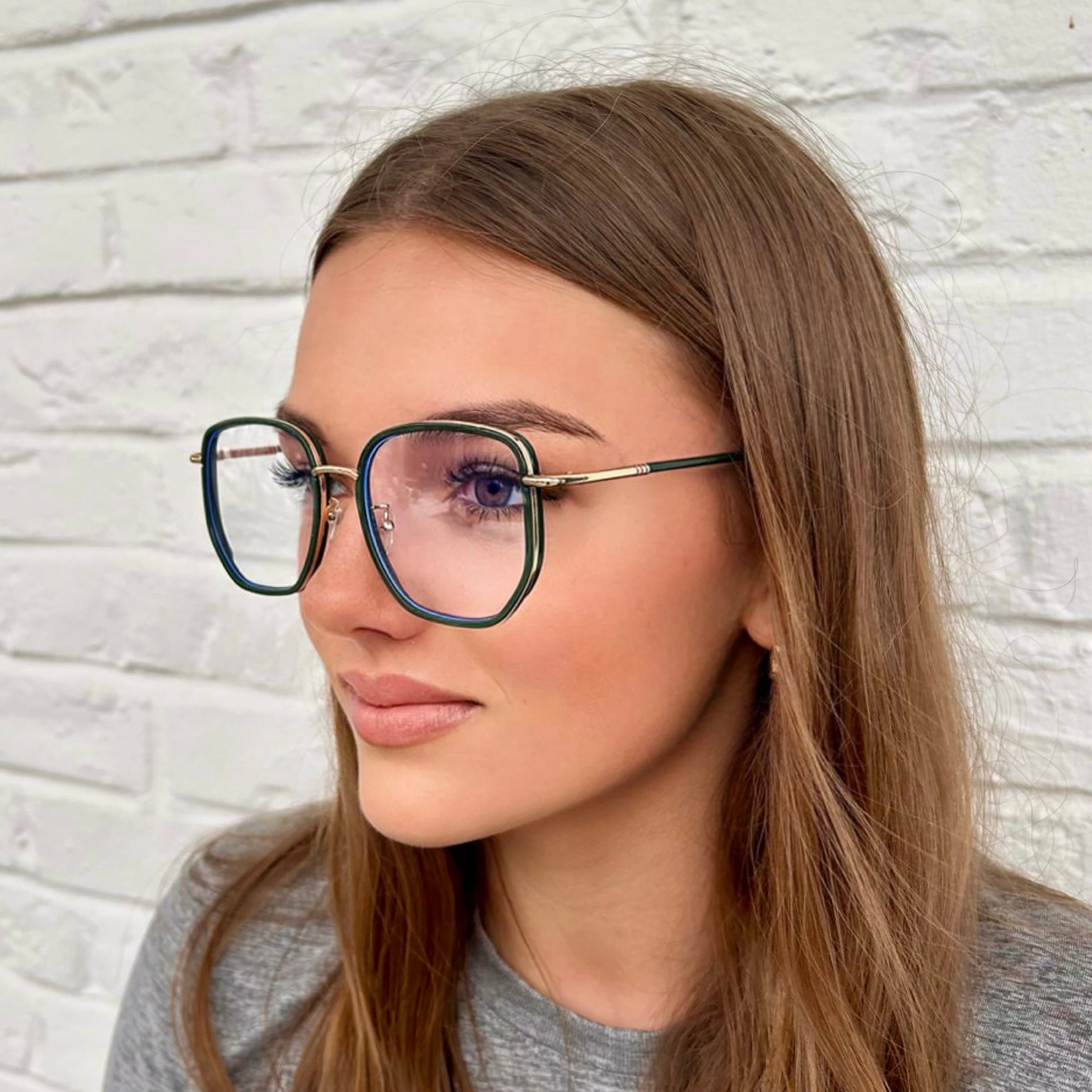 Handcrafted Oversize Clear Lens Eyeglasses Classic Thin Frame Blue Light Glasses Cat Eye Sunglasses Nerd Glasses by Jadorsh  • I1