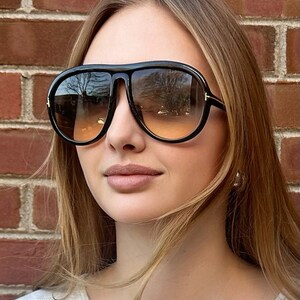 Handcrafted Sunglasses Oversized Eyeglasses Classic Aviator Lens UV Protection Eyeglasses Lightweight Frame Glasses by Jadorsh  • V2