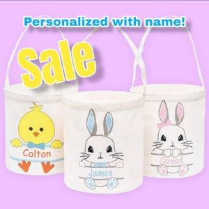Easter Baskets, Personalized Easter, Easter gifts, Easter bag, Easter Bunny, Easter Basket with name, Bunny basket