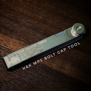 Engraved Feeler Gauge for Mechanic, Personalized Gauge set for Gunsmith, Gift for Mechanic, MP5 Feeler Gauge, MP5 Bolt Gap Tool