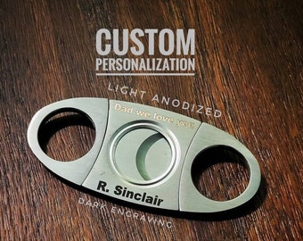 Tagliasigari personalizzato, Tagliasigari inciso, Groomsmen Cigar Cutter personalizzato, Idee regalo sposi, Idea regalo festa del papà, per lui