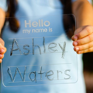 Dry Erase Letter Tracing - Name Practice - Tracing Board - Washable Writing Board - Learning Board