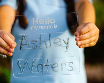 Dry Erase Letter Tracing - Name Practice - Tracing Board - Washable Writing Board - Learning Board