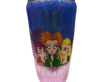 Hocus Pocus Sanderson Sisters Halloween Stainless Steel Glitter Tumbler or Mug 20oz