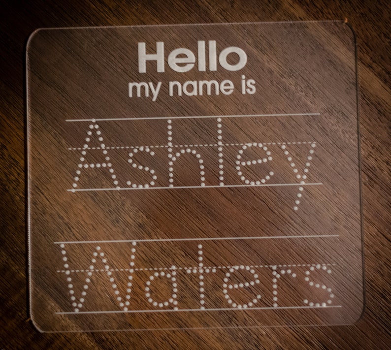 Dry Erase Letter Tracing Name Practice Tracing Board Etsy