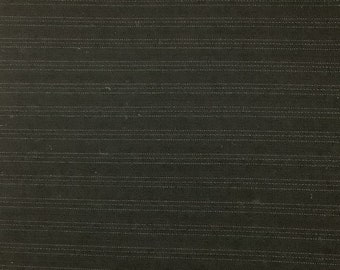 Tejido de lana italiana para trajes: negro con rayas marrones