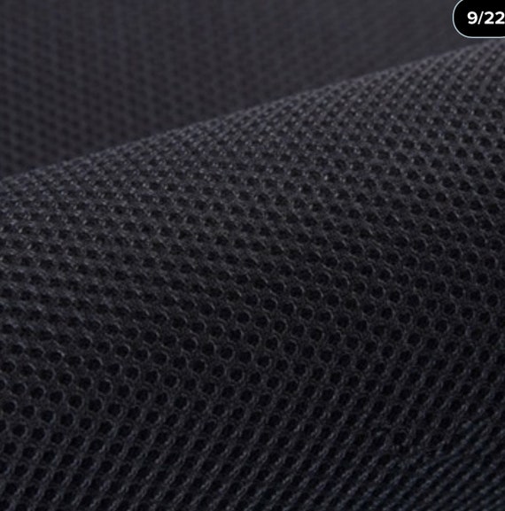 Black 3D AIR spacer sandwich mesh scuba fabric great for dress jacket pants  and much more