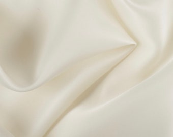 Ivory 100% poly Satin Organza Fabric - Made in Italy (57" inch) great for jacket dress shirt skirt and much more