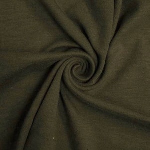 Olive gree  ponte de roma Jersey knit made in Spain