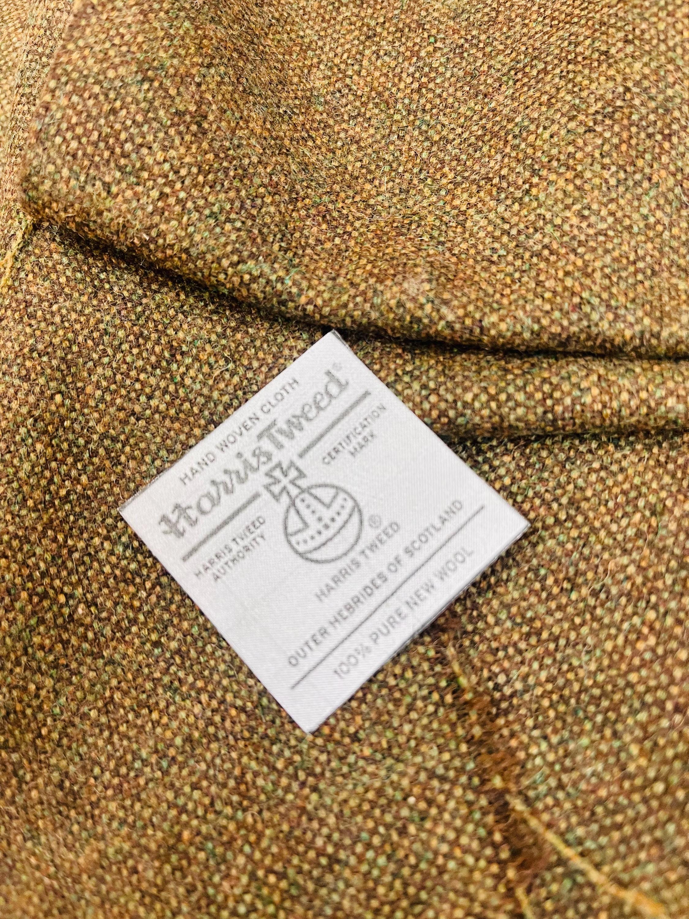 Harris Tweed Fabric By Metre - Green Herringbone Forest Suitable For Upholstery And Curtains - Österreich