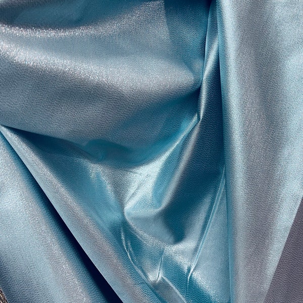 Aqua blue gold metallic lameh great fabrics for prom dress jacket skirt pants pillow cover table cover and much more made in Italy