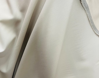 Designer 100% wool gabardine super 120 oatmeal by DKNY made in Britannia England