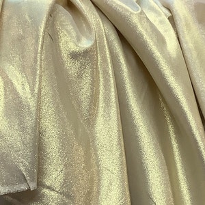 Splash metallic gold lame lamented mikado made in Italy