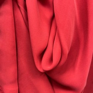 Red 100%silk dabbled georgette great for shirt dress skirt pants caftan and much more use