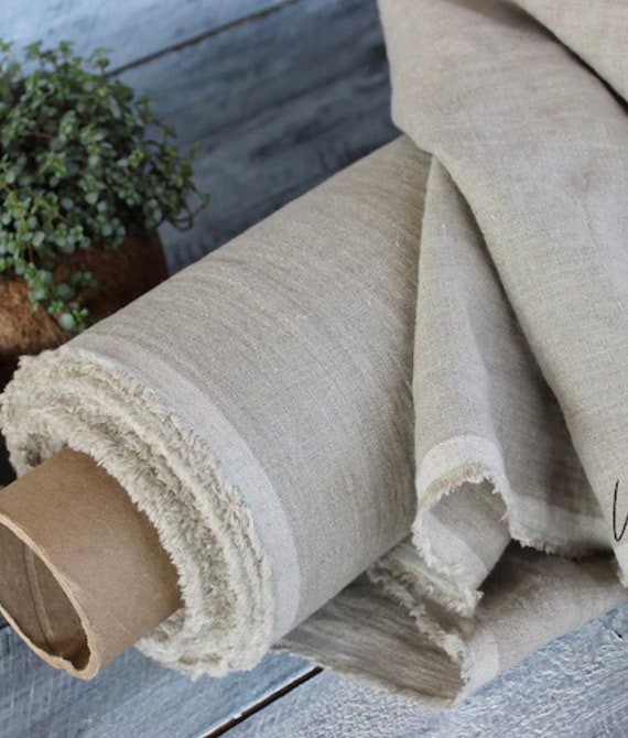 60 inch 100% Natural Linen Fabric by Zegna: 12 once great for dress skirt pants and much more Italian Linen