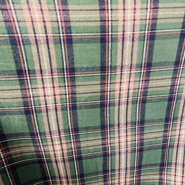 Green Plaid Flannel Etsy