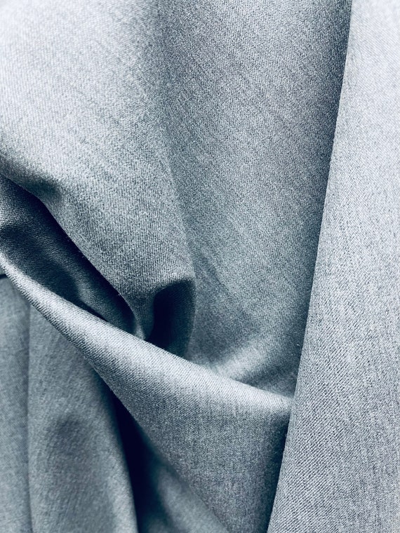 Silver Gray Supper 220 100% Wool Cashmere Designer Fabrics | Etsy