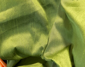 Lime green black  polyester shantung fabrics made for dresses and curtains
