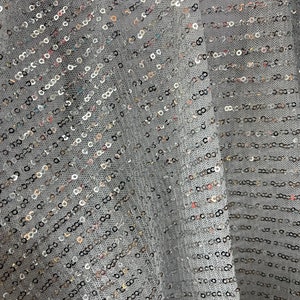 Silver plated sequins spandex