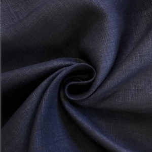 Navy linen 100% made in Italy designer fabrics great summer fabrics pants jacket shorts table cover and much more