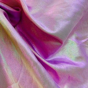 Metallic Zibeline Brocade Fabric: Fuchsia, Gold & Green - Made in Italy