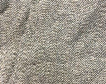 Harries tweed Wool Herringbone Olive green soft great for jacket skirt shirt suits and more Designer Material