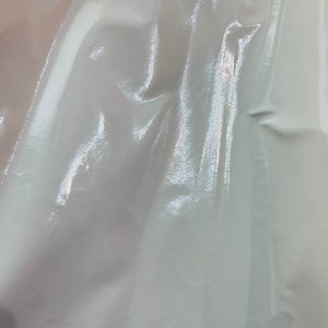 Espuma de zorro blanco vinilo spandex elástico brillante PVC hecho en Italia