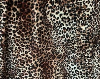 Animal Print 4-Way Stretch Velvet Fabric - Made in Italy