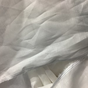 Gebrochen weißer Leinenstoff von Emerald Zegna: Italienischer 60 &quot;Breite