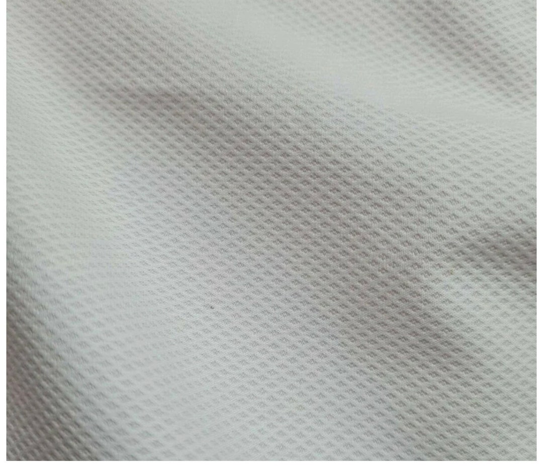 White Cotton Pique Stretch Fabric - Made in Italy (56 display picture 1
