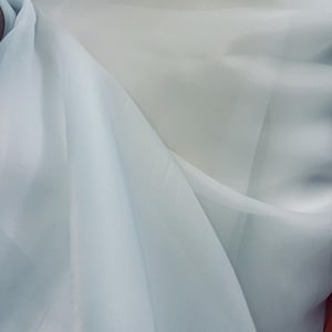 White 100% poly satin organza most elegant fabrics for dress shirt and much more made in Italy