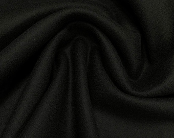 100% wool black melton great fabric for jacket pants skirt and much more use  made in Britannia England
