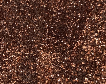 Brown copper velvet sequence 4way Stretch for prom dress and more made in Italy