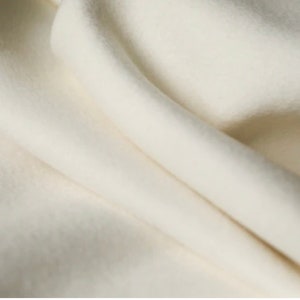 Off White Cashmere Alpaca Fabric: Italian Luxury, 60&quot; Wide